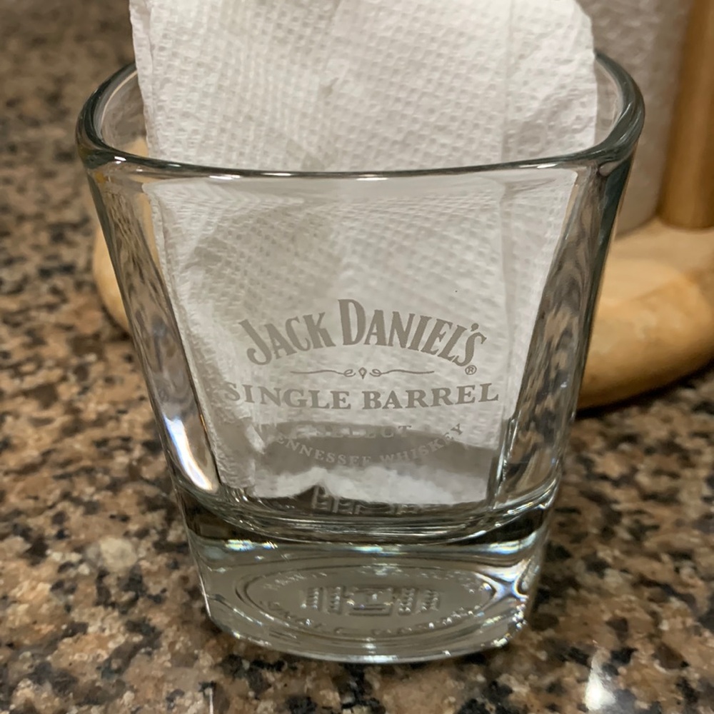 Jack Daniel’s Single Barrel whiskey glass